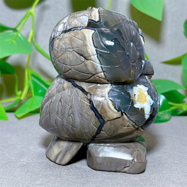 Green Volcano Agate Owl-ToShay.org