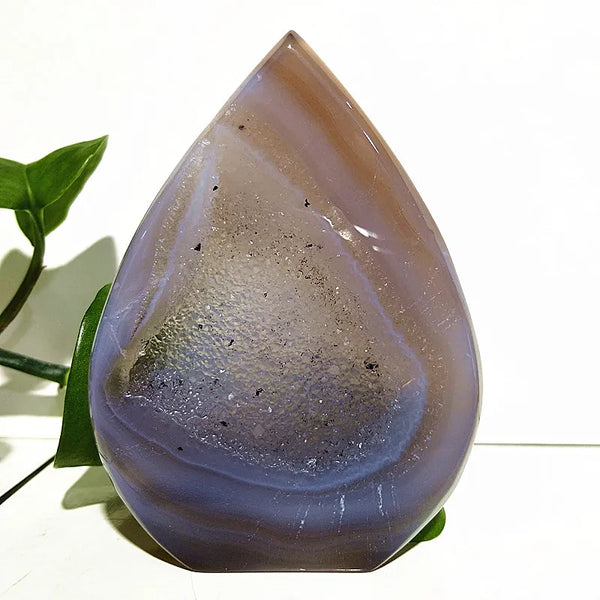 Grey Agate Crystal Point-ToShay.org