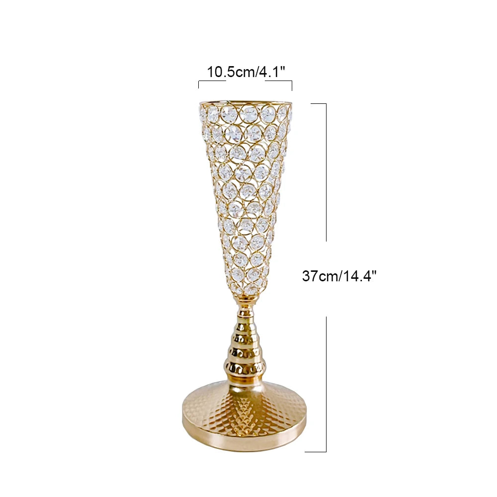 Crystal Bead Flower Vase-ToShay.org