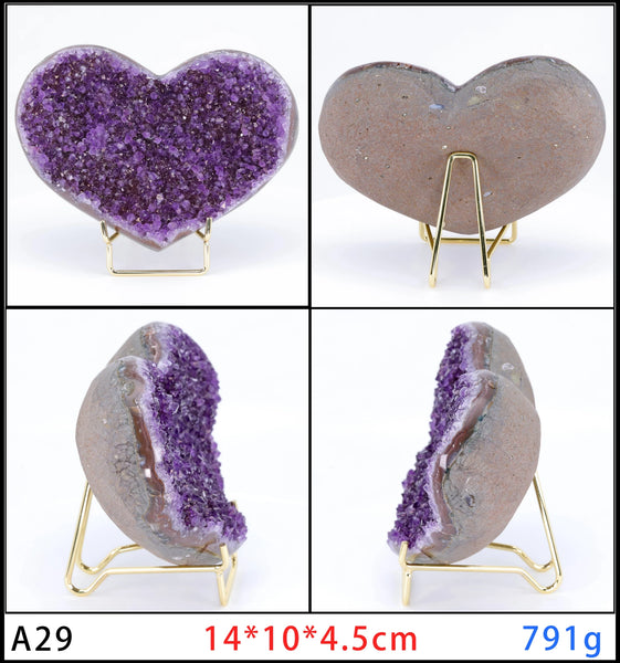 Purple Amethyst Geode Heart-ToShay.org