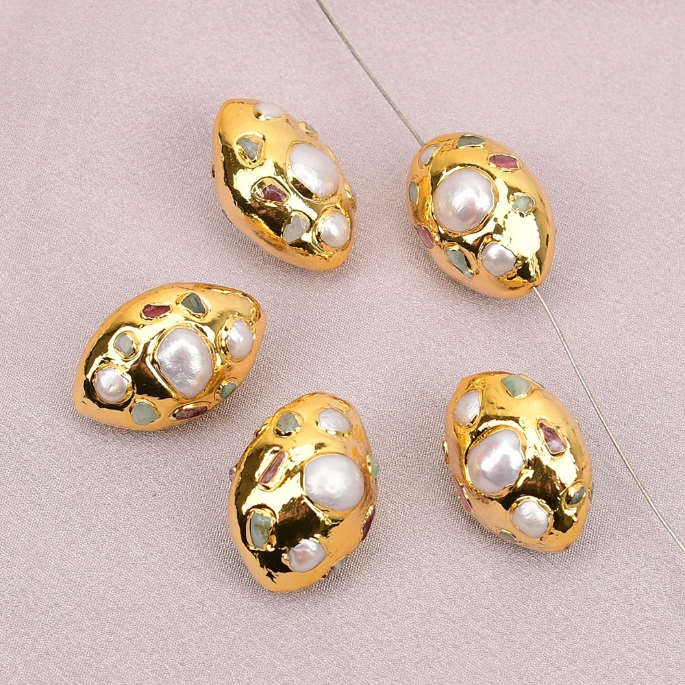 White Pearl Paved Beads-ToShay.org
