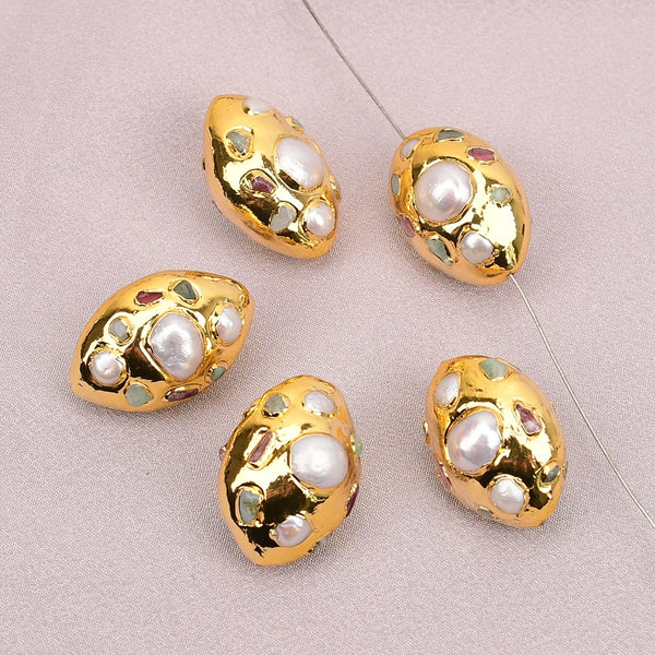 White Pearl Paved Beads-ToShay.org