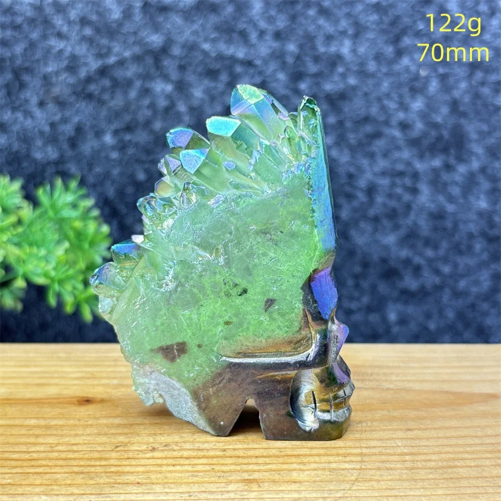 Rainbow Aura Skull Cluster-ToShay.org