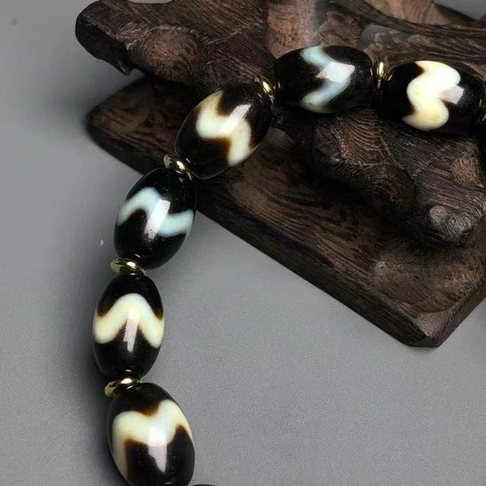 Tibetan Agate Dzi Bracelet-ToShay.org