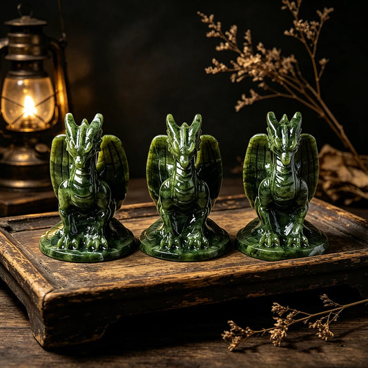 Green Jade Winged Dragon-ToShay.org