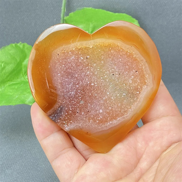 Red Agate Geode Heart-ToShay.org