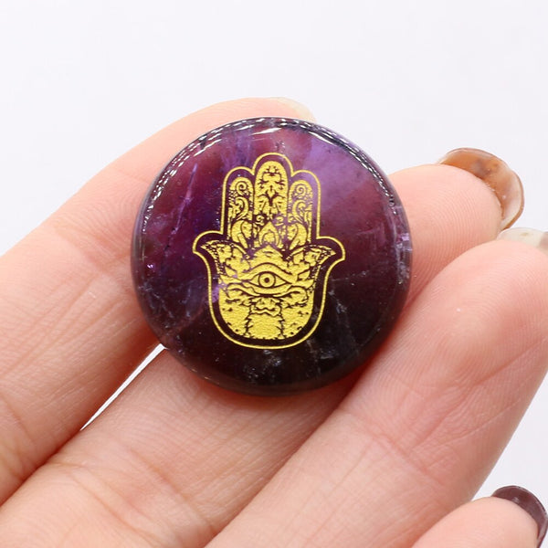 Purple Amethyst Palm Stones-ToShay.org