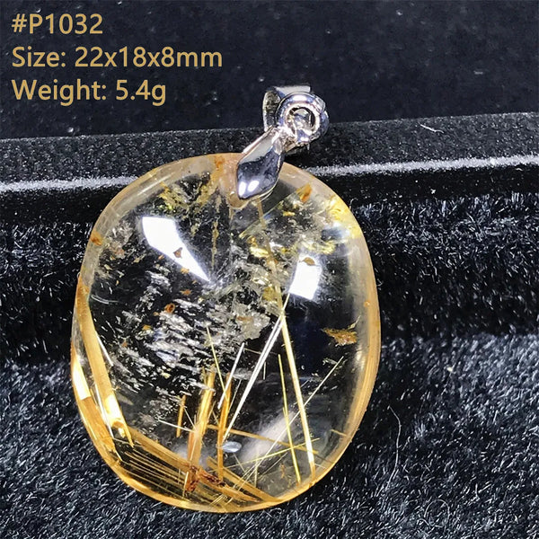 Gold Rutilated Quartz Pendant-ToShay.org