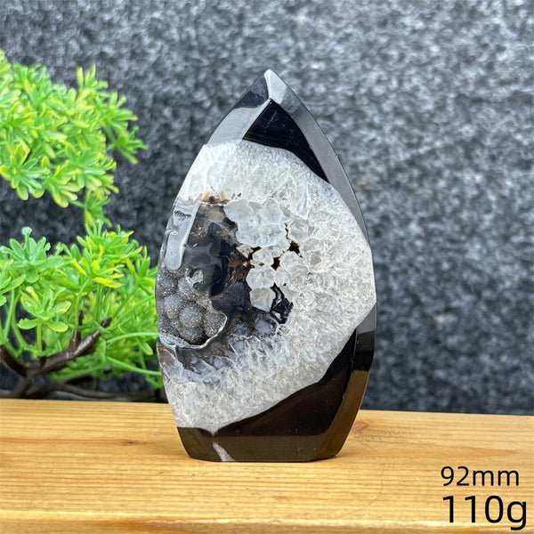 Black Agate Geode Torch-ToShay.org