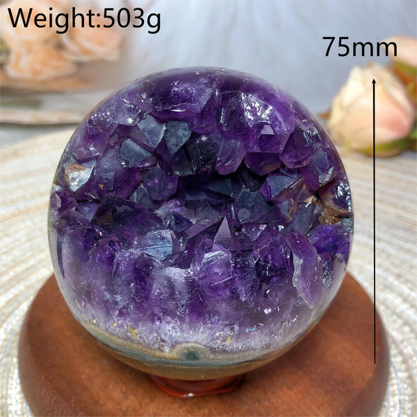 Purple Amethyst Cluster Ball-ToShay.org