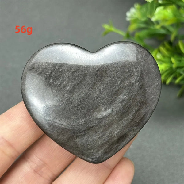 Silver Obsidian Quartz Heart-ToShay.org