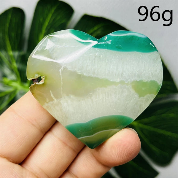 Green Flower Agate Heart-ToShay.org
