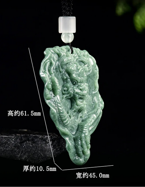 Green Jade Dragon Pendant-ToShay.org