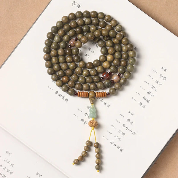 Green Sandalwood Buddha Beads-ToShay.org