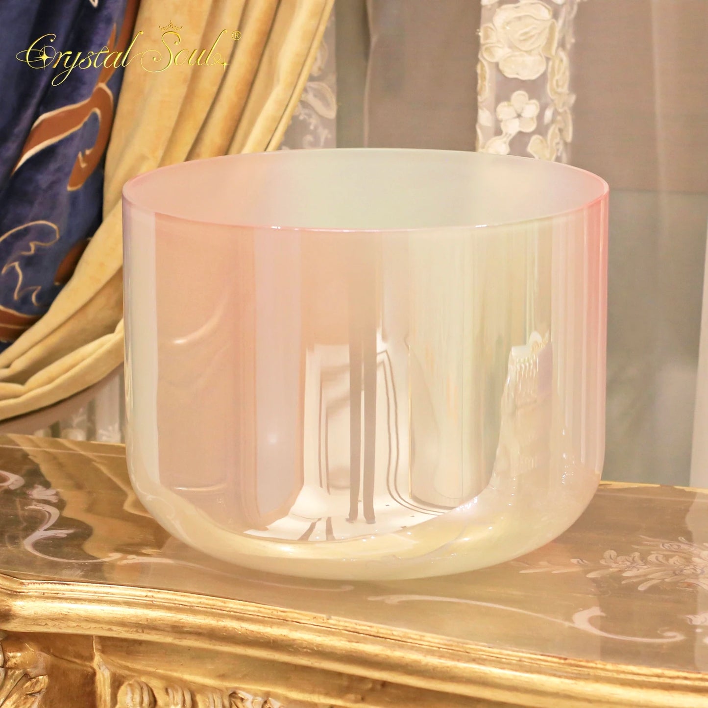 Pink Aurora Crystal Singing Bowl-ToShay.org