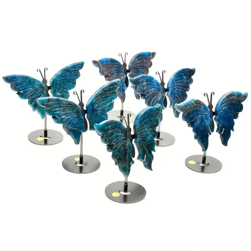 Blue Apatite Butterfly Wings-ToShay.org