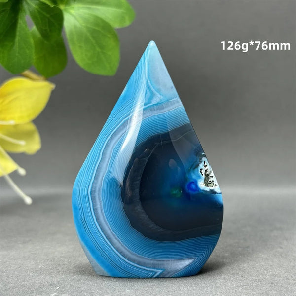 Blue Striped Agate Torch-ToShay.org