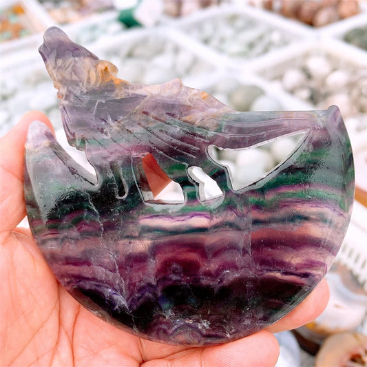 Rainbow Fluorite Wolf Moon-ToShay.org