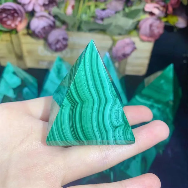 Green Malachite Pyramid-ToShay.org