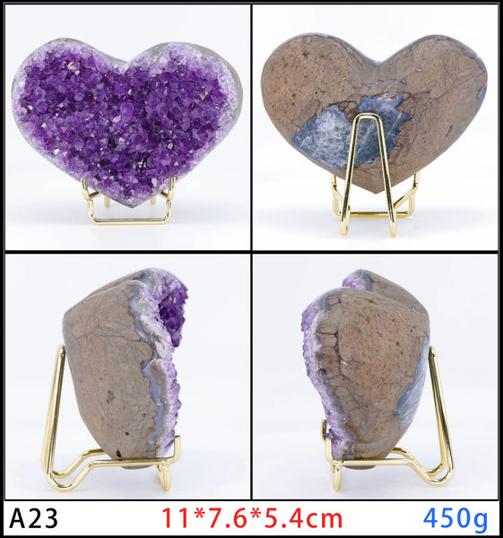 Purple Amethyst Geode Heart-ToShay.org
