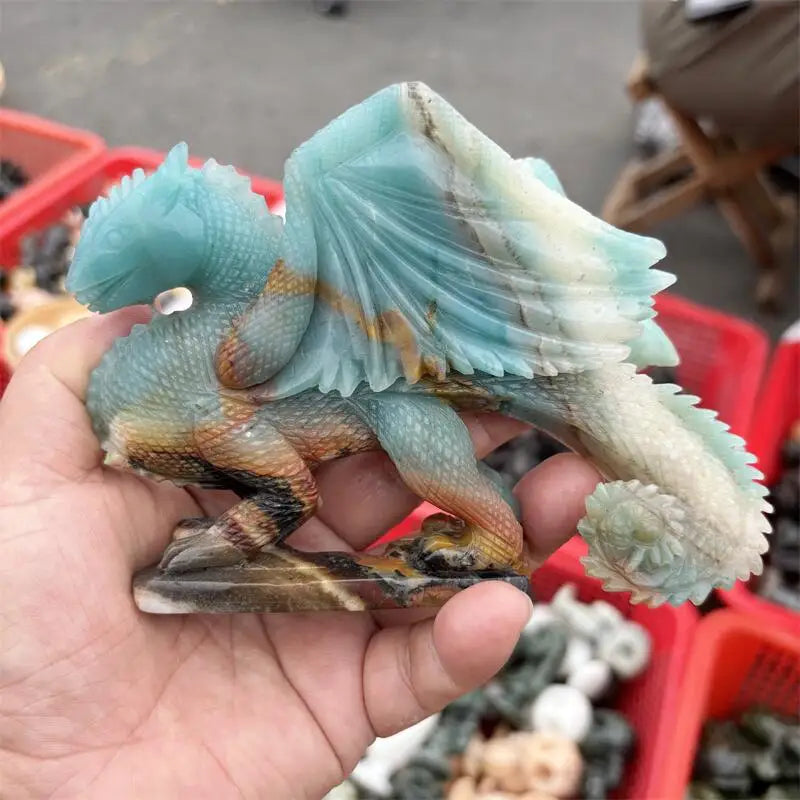 Blue Amazonite Dragon-ToShay.org