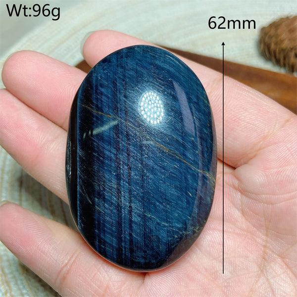 Blue Tiger Eye Palm Stone-ToShay.org