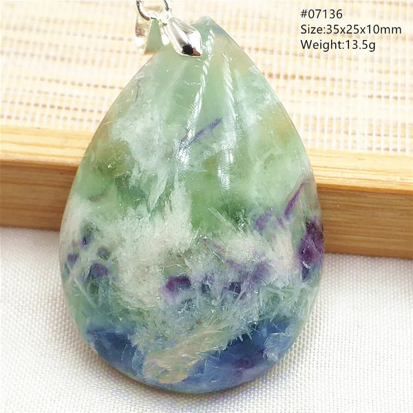 Green Blue Fluorite Pendant-ToShay.org