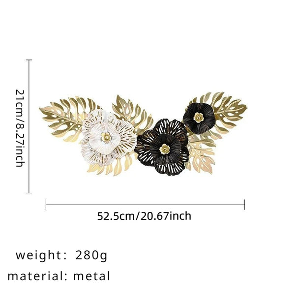 Gold Flower Iron Wall Art-ToShay.org