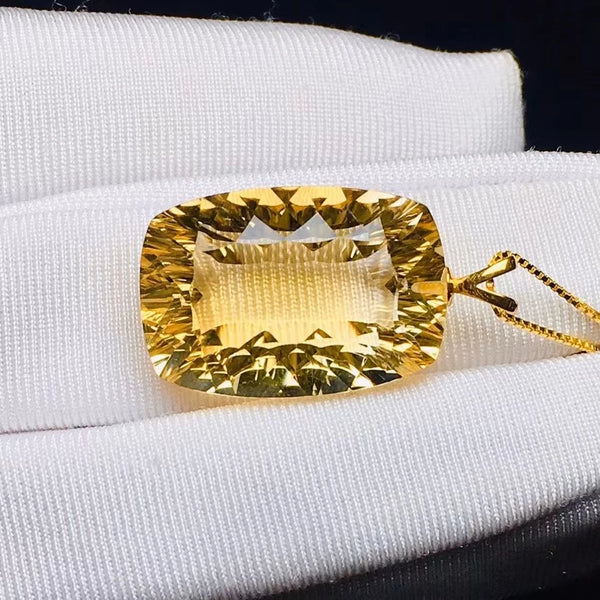 Yellow Citrine Quartz Pendant-ToShay.org