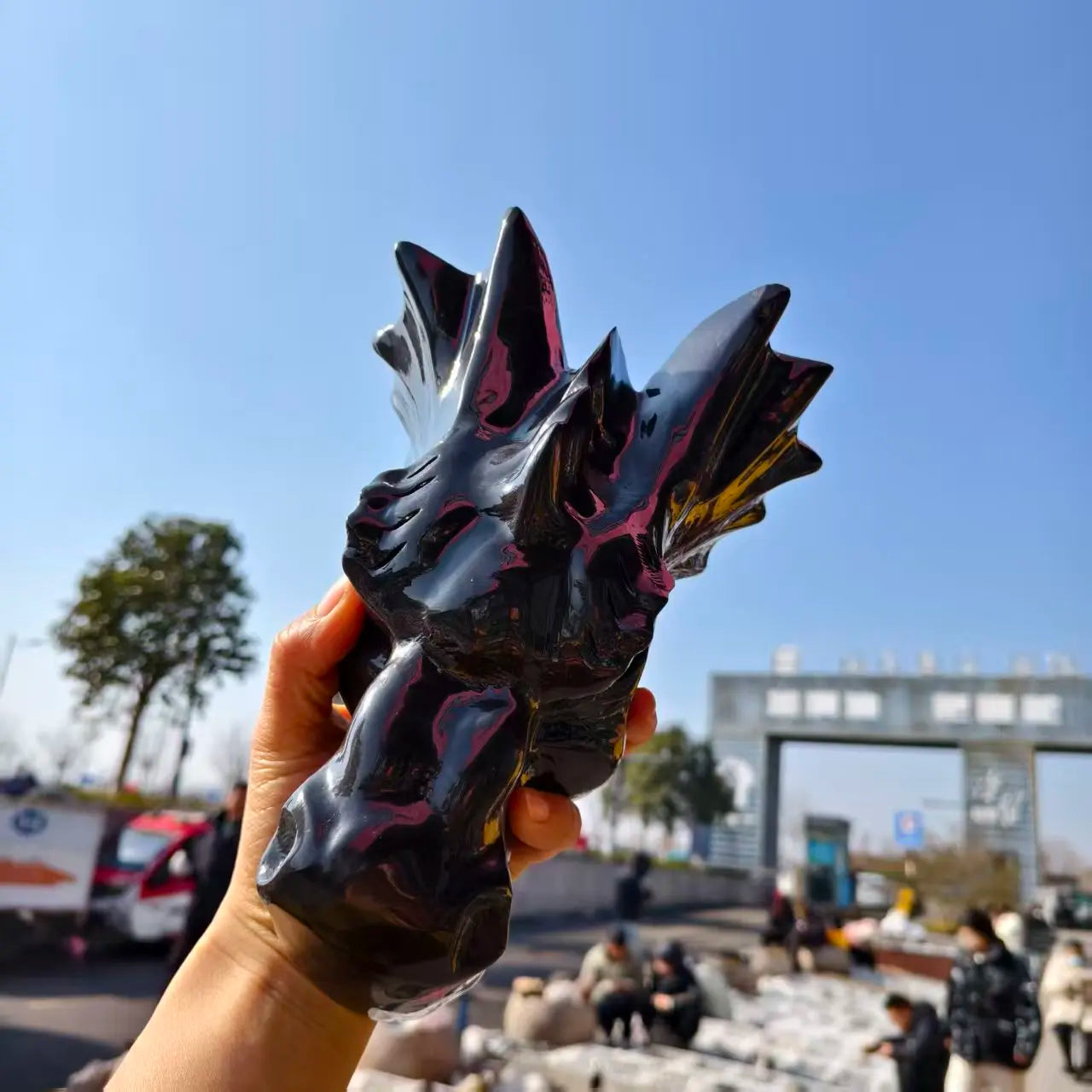 Black Jade Dragon Head-ToShay.org