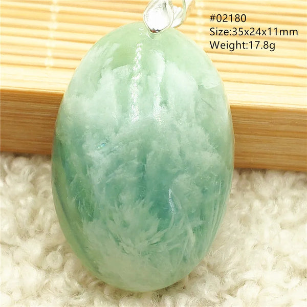 Green Feather Fluorite Pendant-ToShay.org