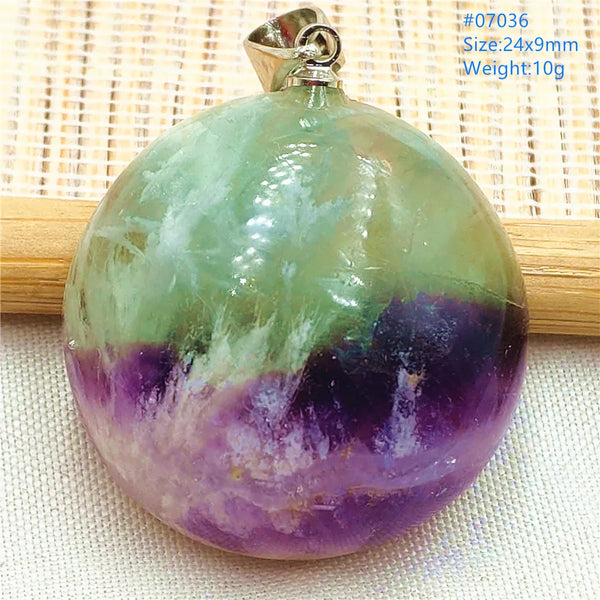 Green Feather Fluorite Pendant-ToShay.org