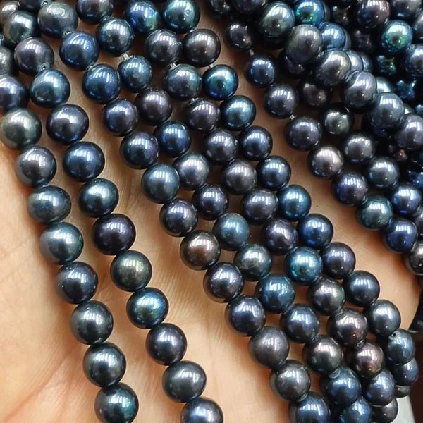 Blue Grey Pearl Beads-ToShay.org