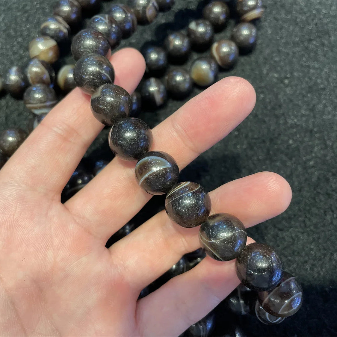 Black Agate Buddha Beads-ToShay.org
