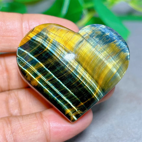 Yellow Blue Tiger Eye Heart-ToShay.org