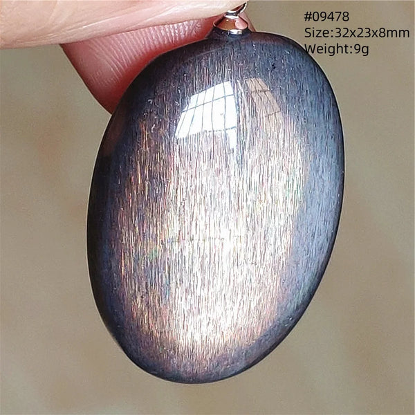 Black Sunstone Moonstone Pendant-ToShay.org