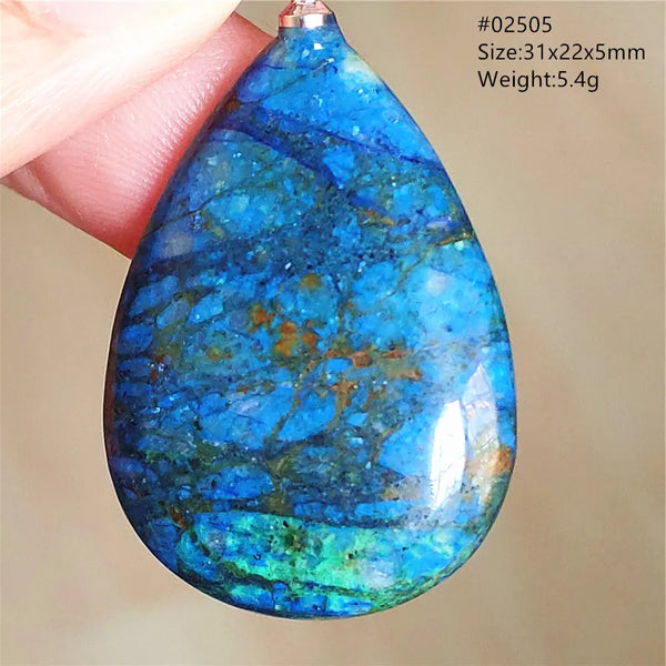 Blue Azulite Malachite Pendant-ToShay.org