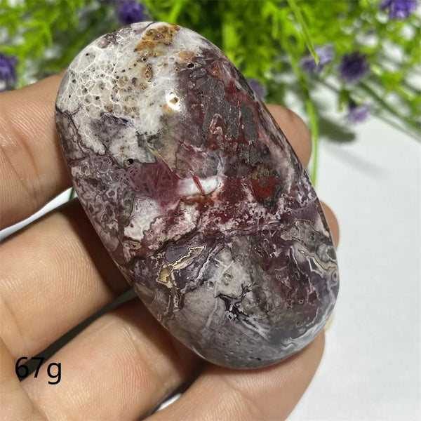 Red Agate Palm Stone-ToShay.org
