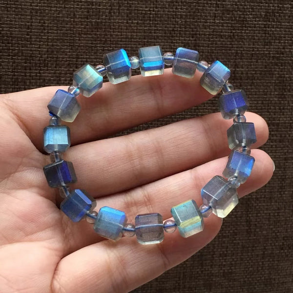Blue Labradorite Cube Bracelet-ToShay.org