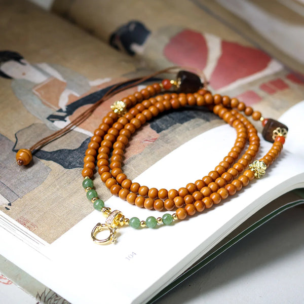Brown Olive Pit Bead Necklace-ToShay.org