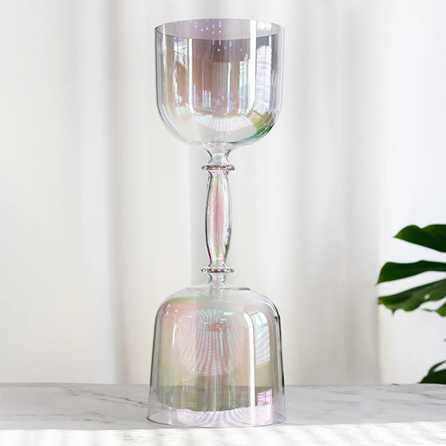 Clear Crystal Double Singing Bowl-ToShay.org