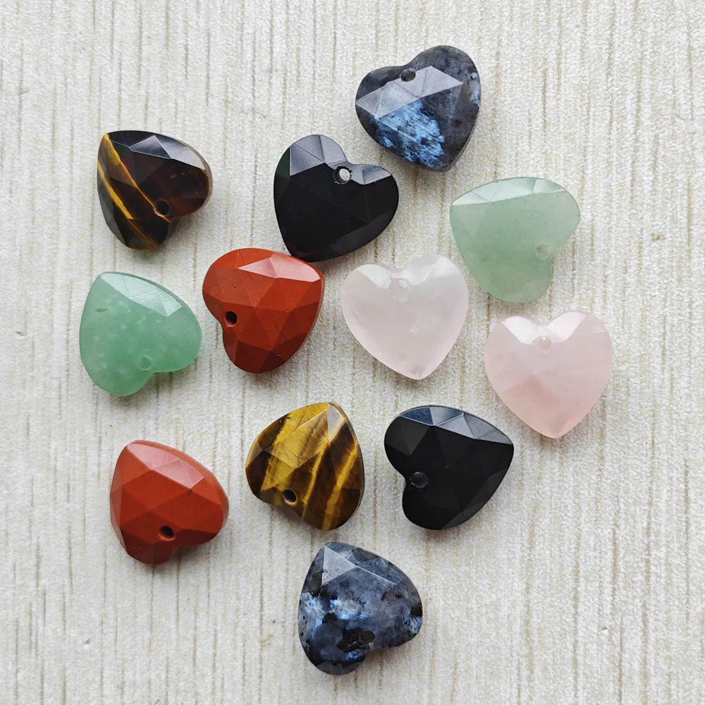 Mixed Crystal Heart Pendants-ToShay.org