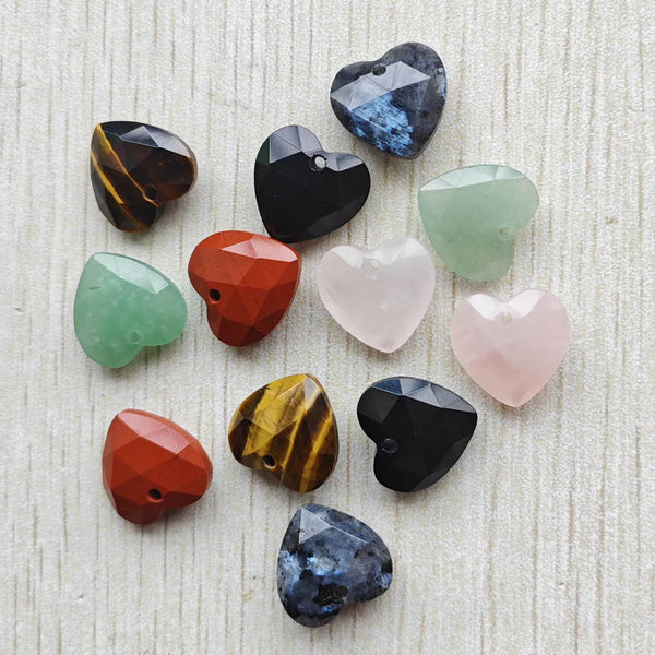Mixed Crystal Heart Pendants-ToShay.org