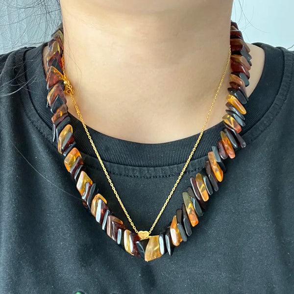 Yellow Amber Necklace-ToShay.org