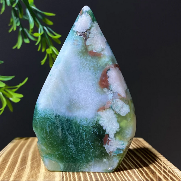 Green Flower Agate Flame-ToShay.org