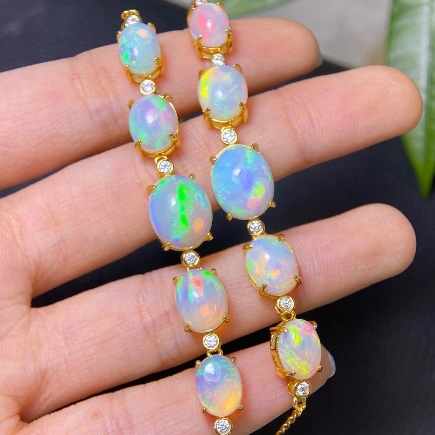 White Opal Bracelet-ToShay.org