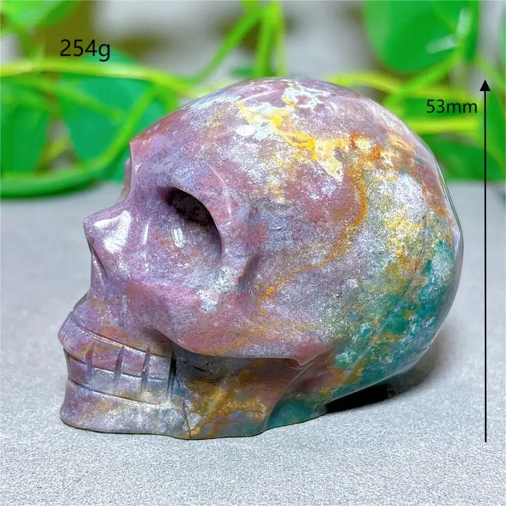 Blue Ocean Jasper Skull-ToShay.org