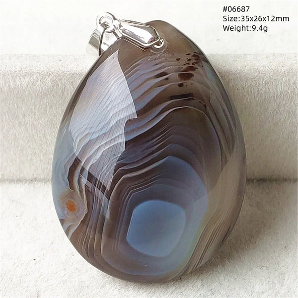 Grey Lace Agate Pendant-ToShay.org