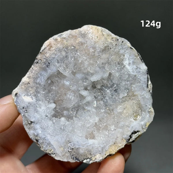 White Agate Crystal Cave Egg-ToShay.org
