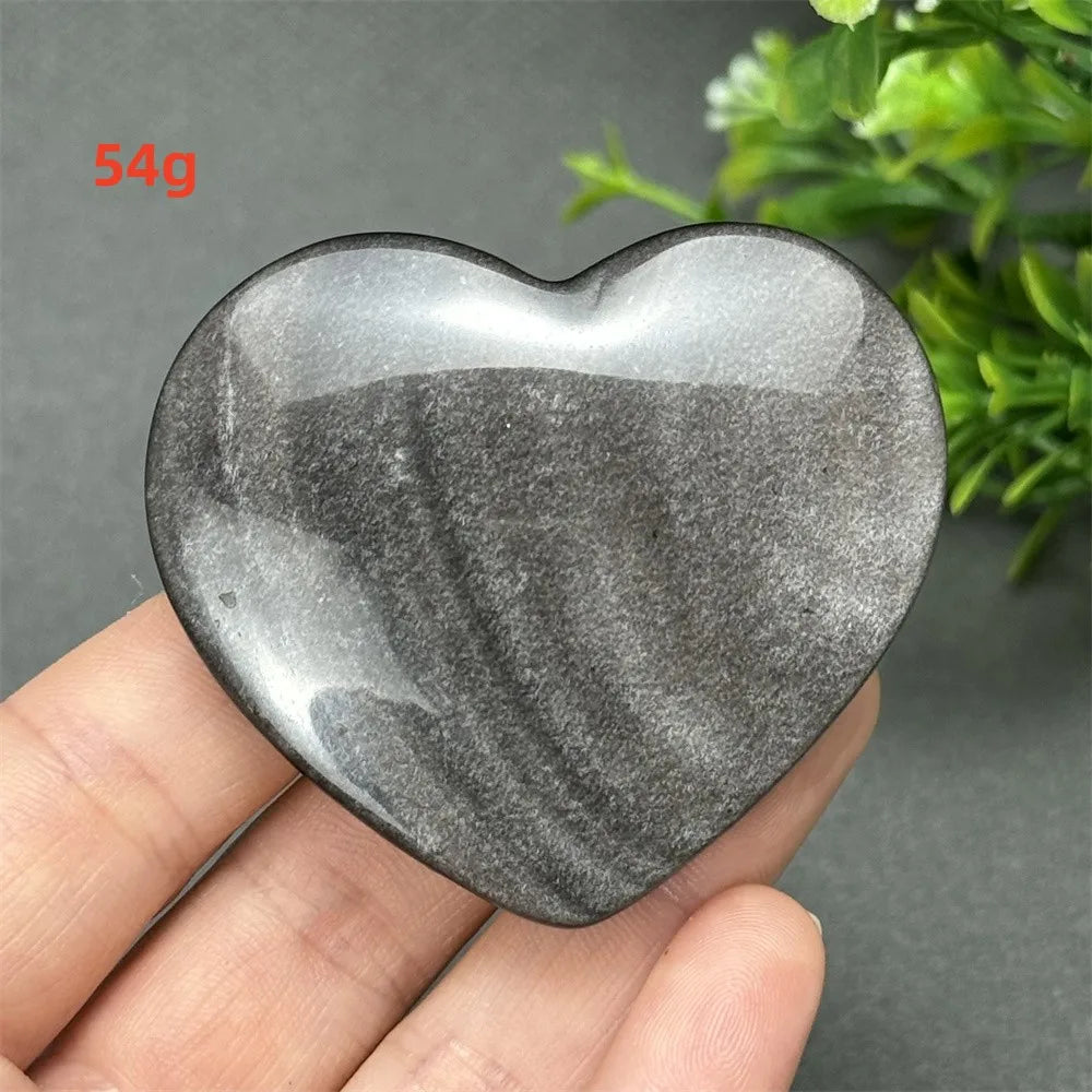 Silver Obsidian Quartz Heart-ToShay.org